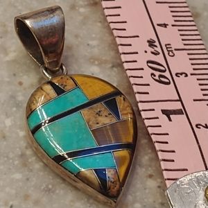 Sterling Silver with terquiose and tiger's eye